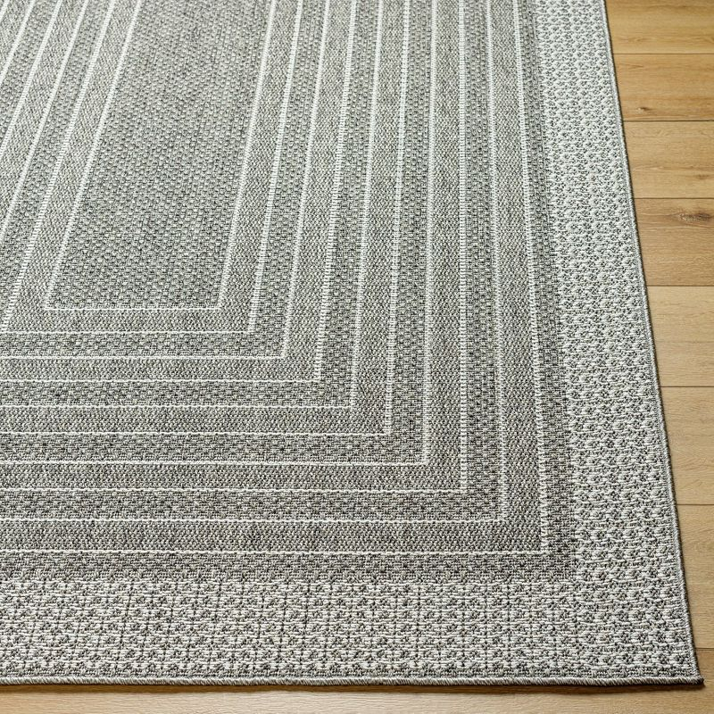 Mark & Day Chaundra 6'6"x9' Rectangle Woven Indoor and Outdoor Area Rugs Medium Gray