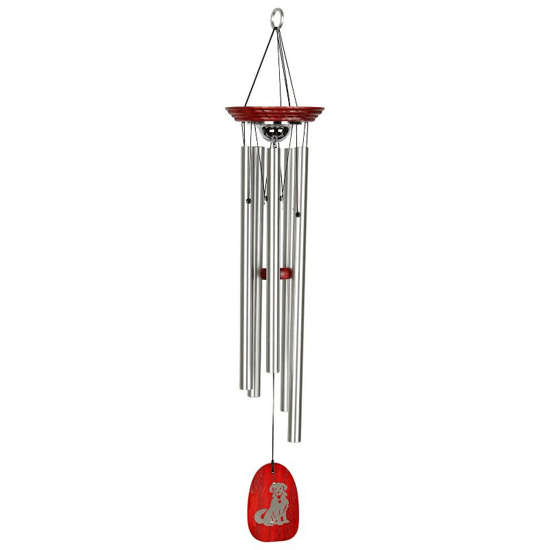Woodstock Windchimes Pet Memorial Chime Dog, Wind Chimes For Outside, Wind Chimes For Garden, Patio, and Outdoor Decor, 24"L