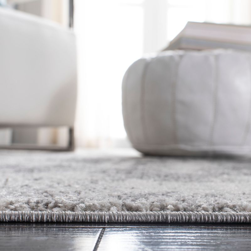 Tulum TUL232 Power Loomed Area Rug - Ivory/Charcoal - 6'7"x6'7" - Safavieh.