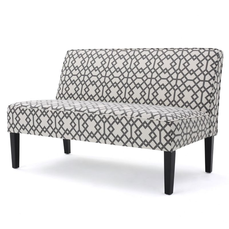 Dejon Loveseat Gray Pattern - Christopher Knight Home: Transitional Style, Polyester Upholstery, Spot Clean