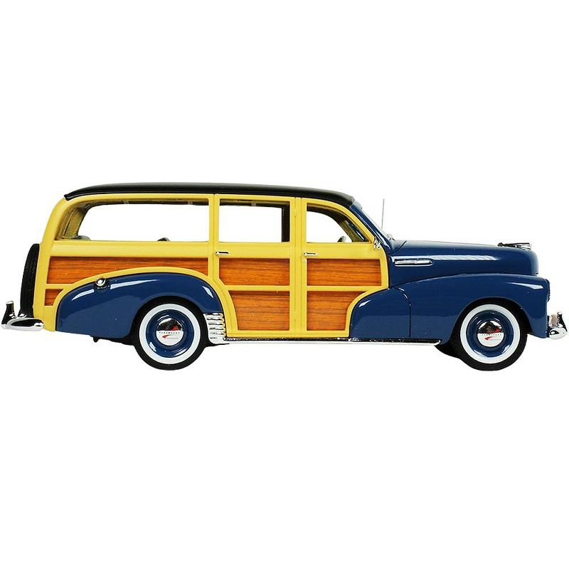 1948 Chevrolet Fleetmaster Woodie Station Wagon Como Blue with Black Top Ltd Ed 240 pcs 1/43 Model Car by Goldvarg Collection