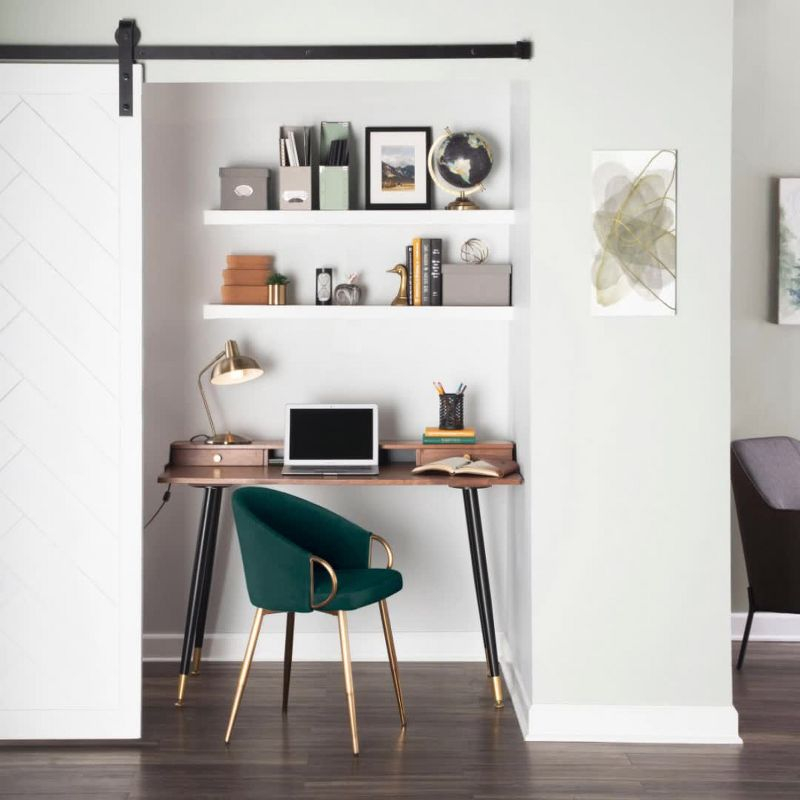 LumiSource Fuji 47" Modern Dining Table Stainless Steel/Clear Glass: Sleek 4-Seater, Rectangular Top, Kitchen Furniture