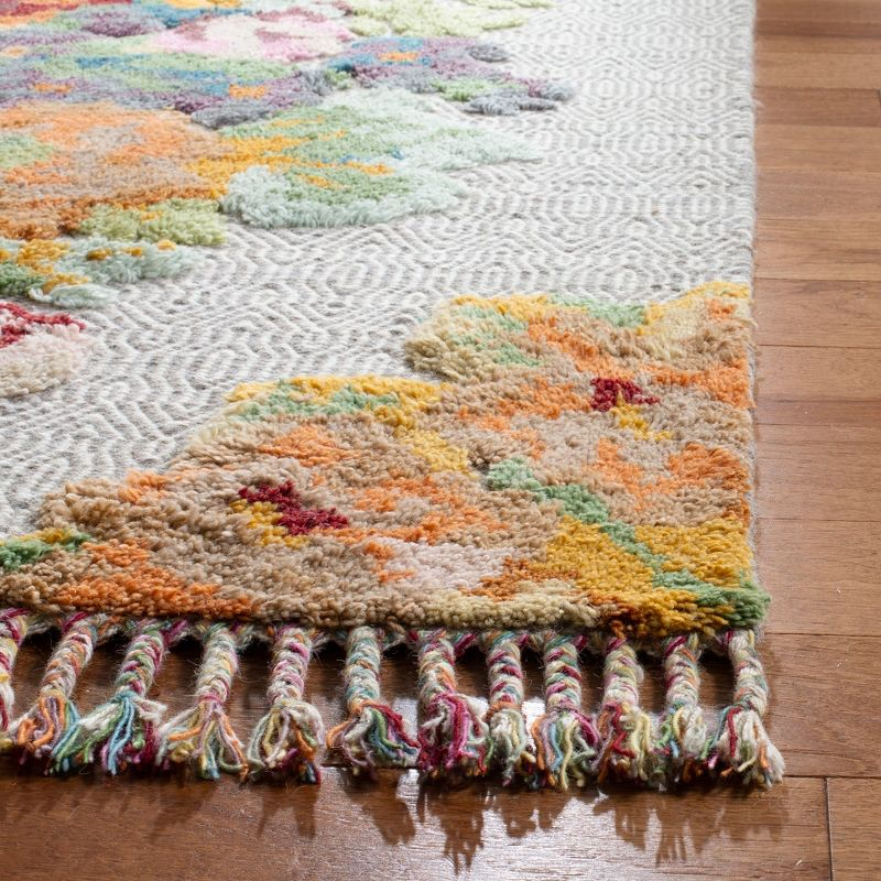 Kenya KNY801 Hand Knotted Area Rug - Orange/Light Grey - 8'x10' - Safavieh.