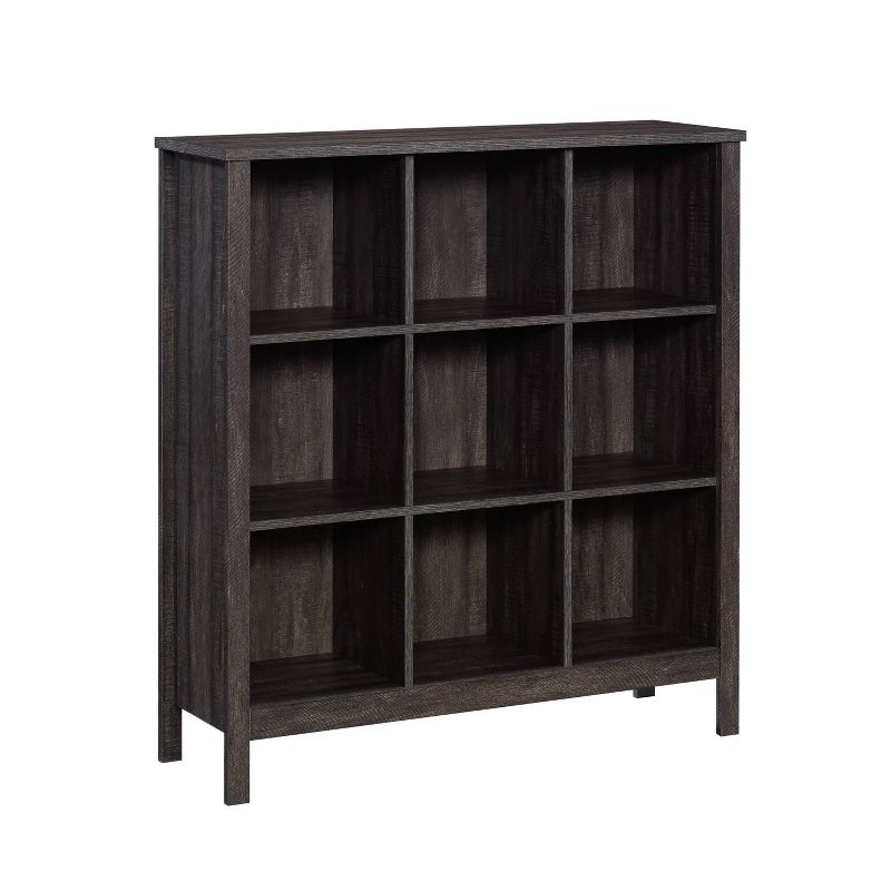 Sauder 41.85" 9 Cube Storage Bookcase Blade Walnut: Laminated Organizer, Transitional Style, MDF Construction