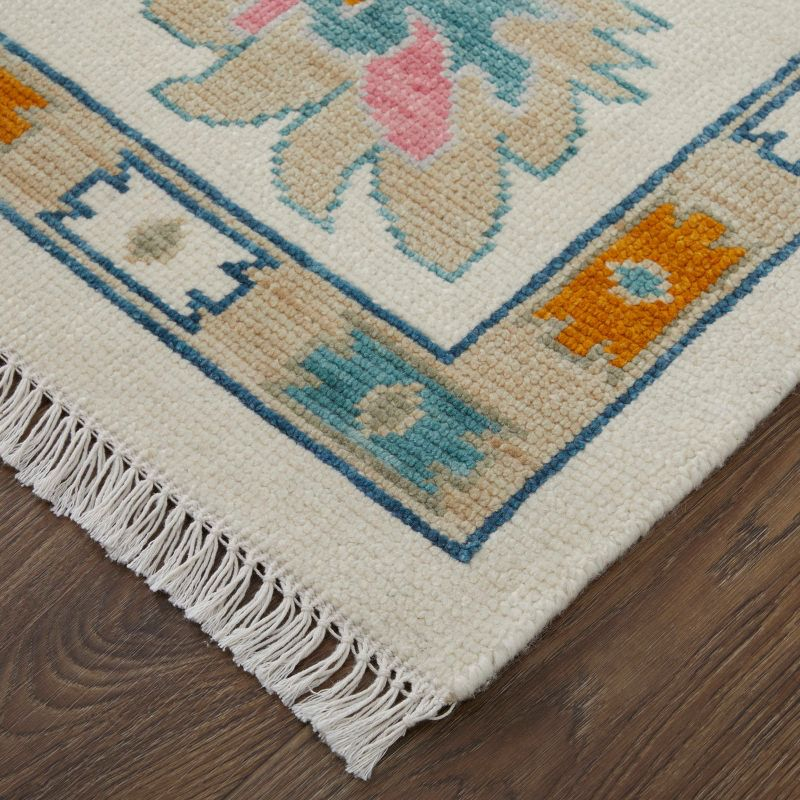 Karina Transitional Floral & Botanical Ivory/Blue/Pink Area Rug