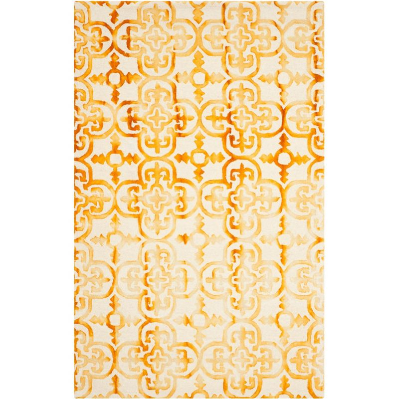 Dip Dye DDY711 Hand Tufted Indoor Accent Rug - Ivory/Gold - 4'x6' - Safavieh