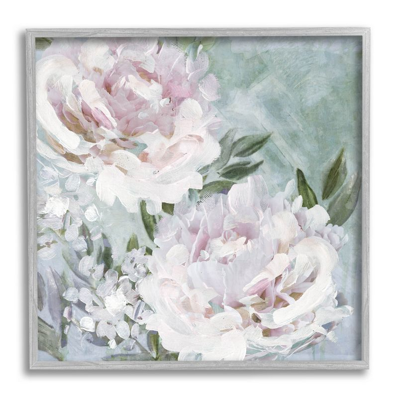 Stupell Industries Fluffy Pink Peonies Floral Framed Giclee Art, 24 x 24