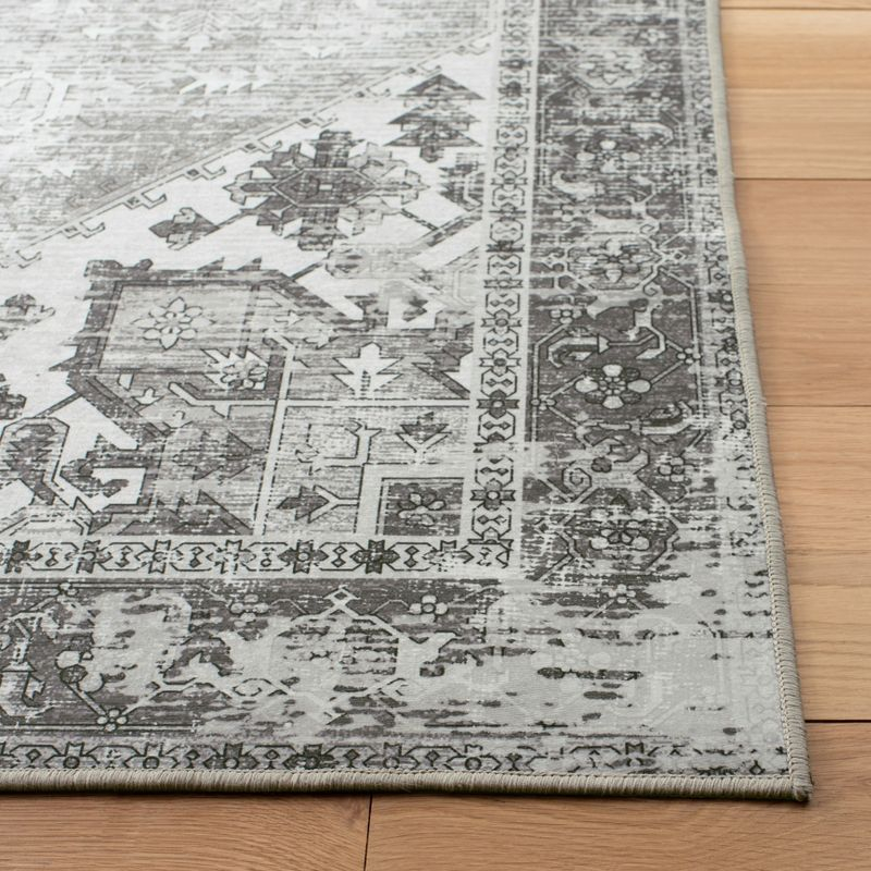 Tucson TSN102 Power Loomed Machine Washable Area Rug - Dark Sage/Ivory - 6'x9' - Safavieh.