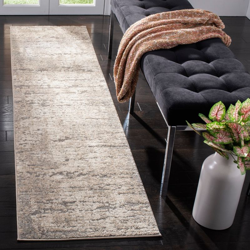 Spirit 100 SPR126 Power Loomed Indoor Runner Rug - Taupe/Ivory - 2'x8' - Safavieh