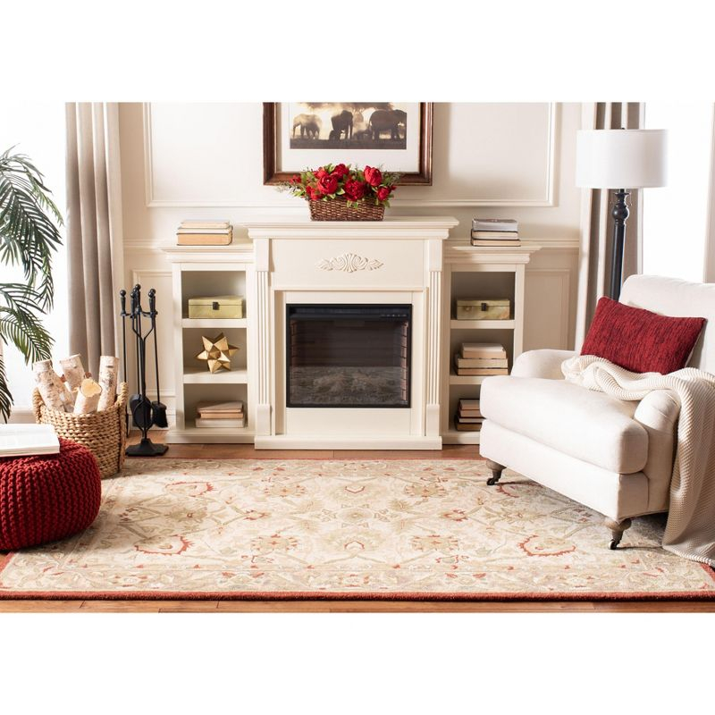 Anatolia AN512 Hand Tufted Indoor Area Rug - Beige/Rust - 5'x8' - Safavieh