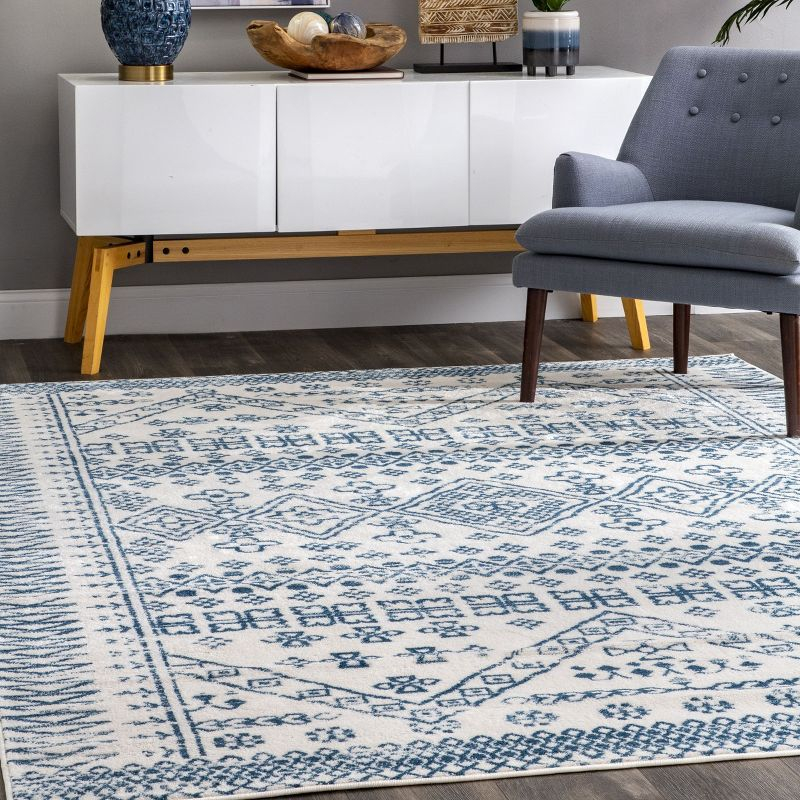 Nuloom Frances Moroccan 3x5 Accent Indoor Area Rug for Living Room Bedroom Dining Room Entryway, Blue