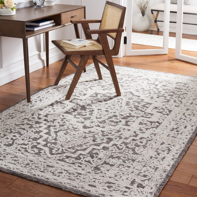 Reflection RFT670 Power Loomed Indoor Accent Rug - 4'x6' - Light Grey/Cream - Safavieh