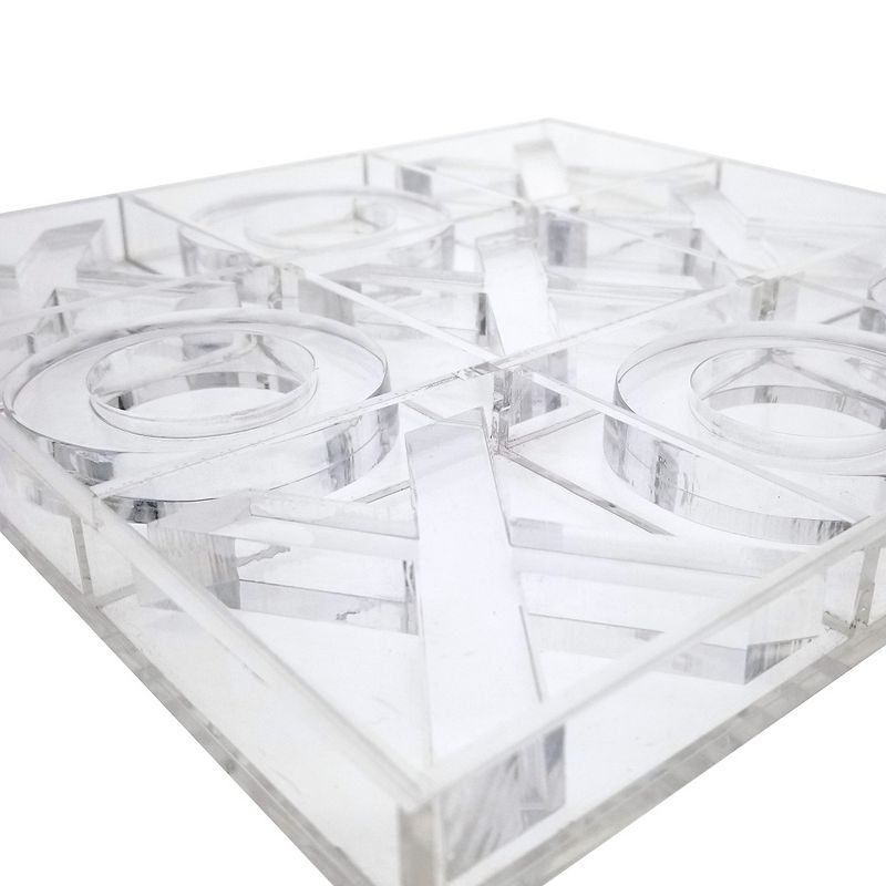 OnDisplay Luxe Acrylic Tic Tac Toe Set, Clear