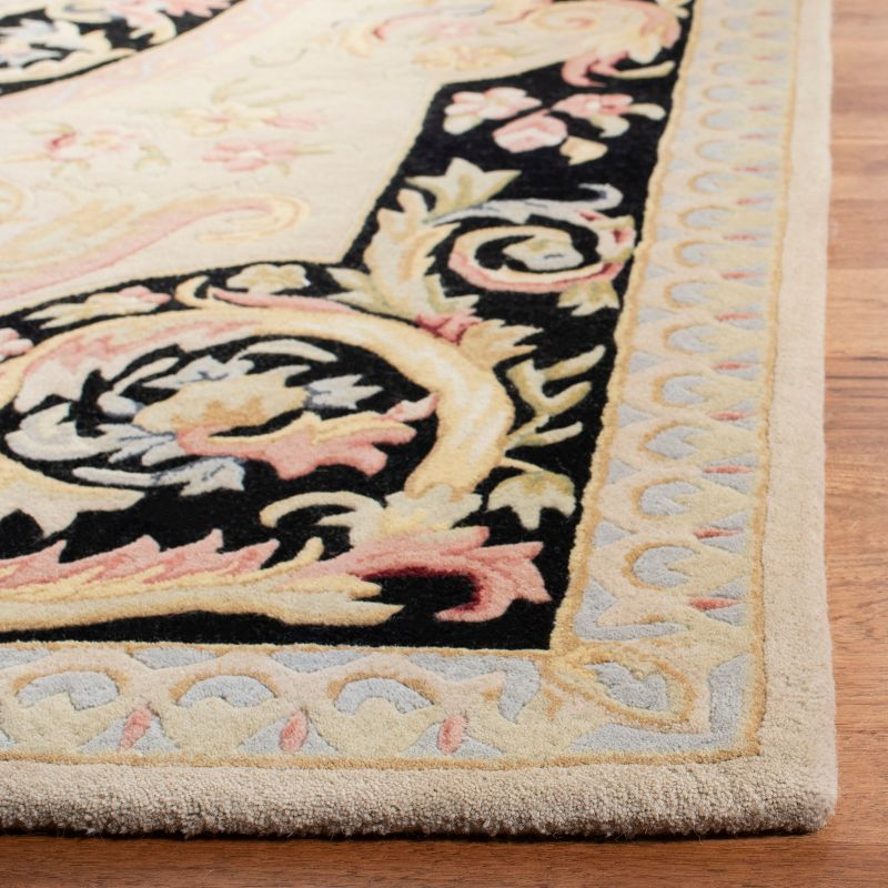 Savonnerie SAV206 Hand Tufted Area Rug - Ivory/Gold - 6'x9' - Safavieh.