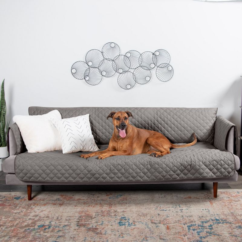 FurHaven Water Resistant Reversible Sofa Cover Furniture Protector