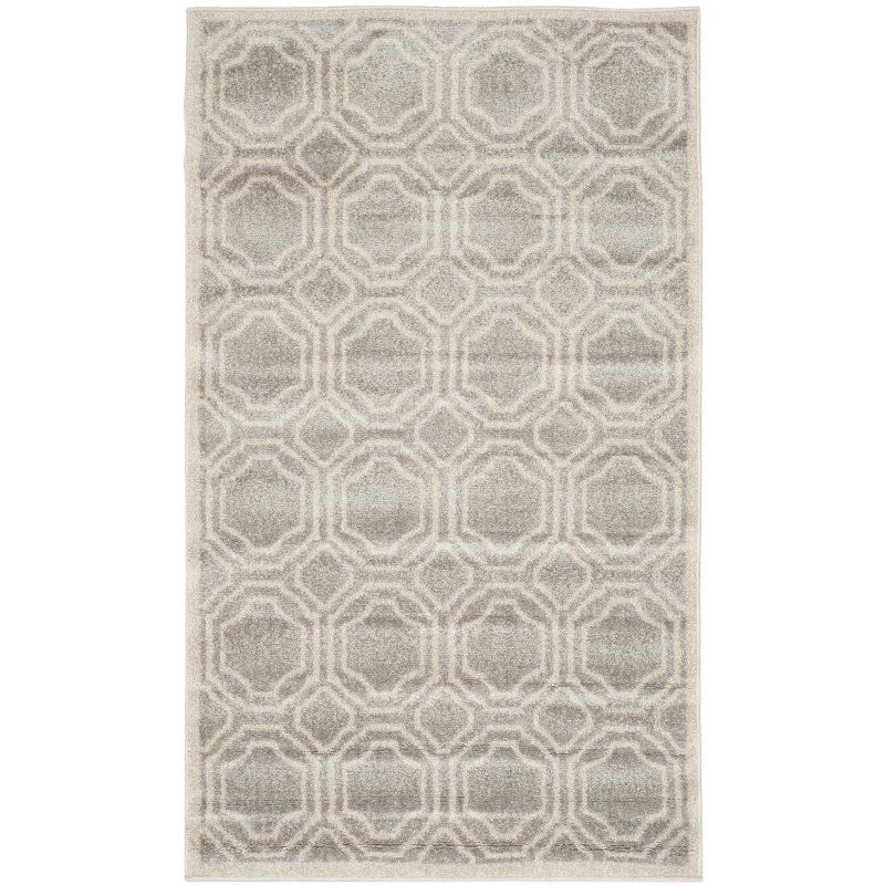 Amherst AMT411 Power Loomed Area Rug - Light Grey/Ivory - 4'x6' - Safavieh.