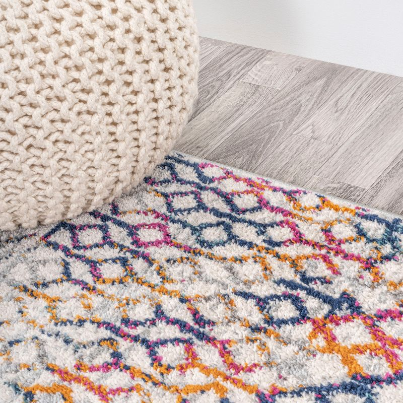 2' x 8' Arta Moroccan Vintage Geometric Rug Runner Rug, Multi/Cream - JONATHAN Y