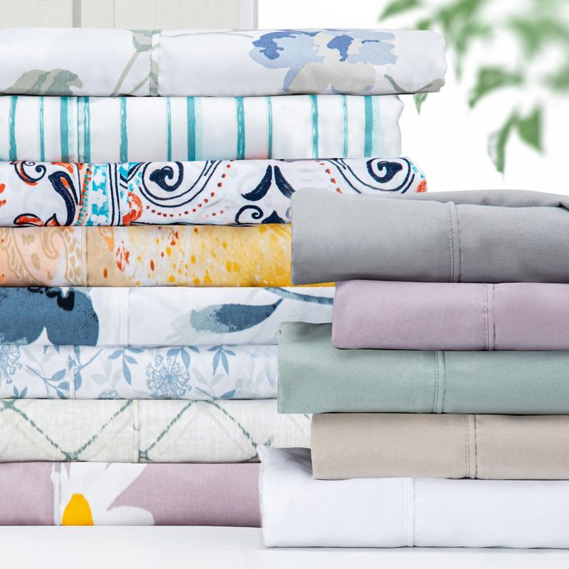 Pointehaven 100% Polyester Striped Sheet Set