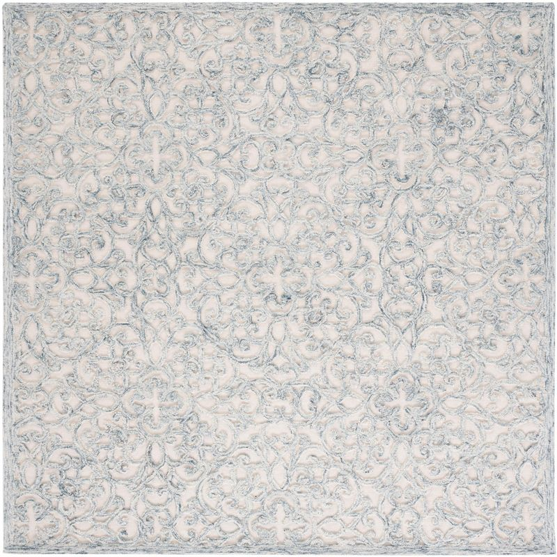 Trace TRC103 Hand Tufted Indoor Area Rug - Charcoal/Ivory - 6'x6' - Safavieh
