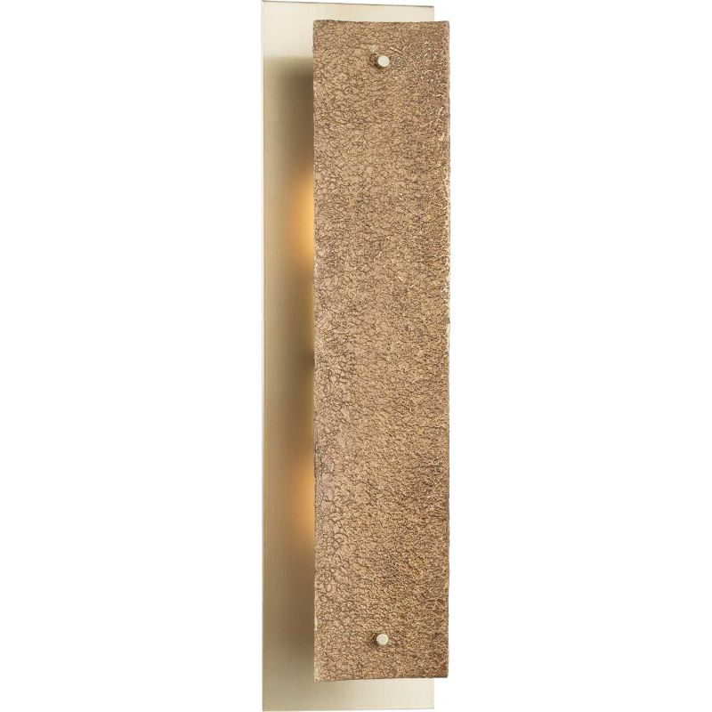 Progress Lighting Lusail 2-Light Wall Sconce, Soft Gold, Vintage Textured Shade