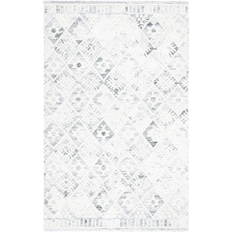 Roslyn ROS803 Hand Tufted Area Rug - Grey/Ivory - 5'x8' - Safavieh.