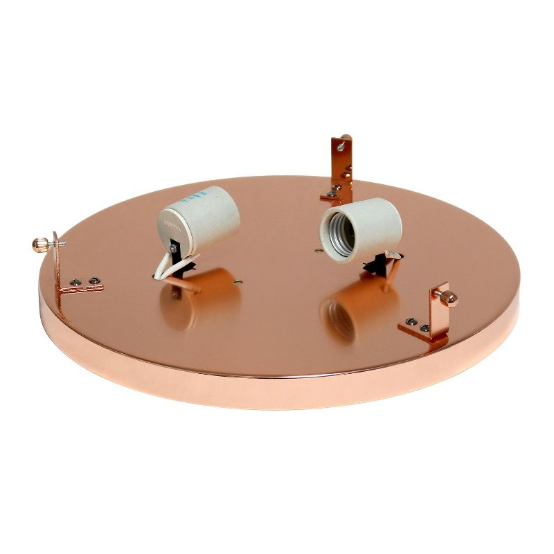 12" Elipse Crystal Flush Mount Ceiling Light, Rose Gold Base & Details - Elegant Designs: UL Listed, 60W