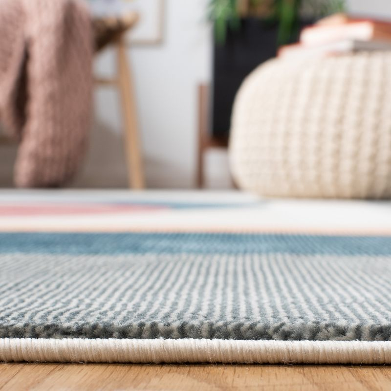 Orwell ORW364 Power Loomed Indoor Area Rug - 6'7"x6'7" - Beige/Dark Teal - Safavieh