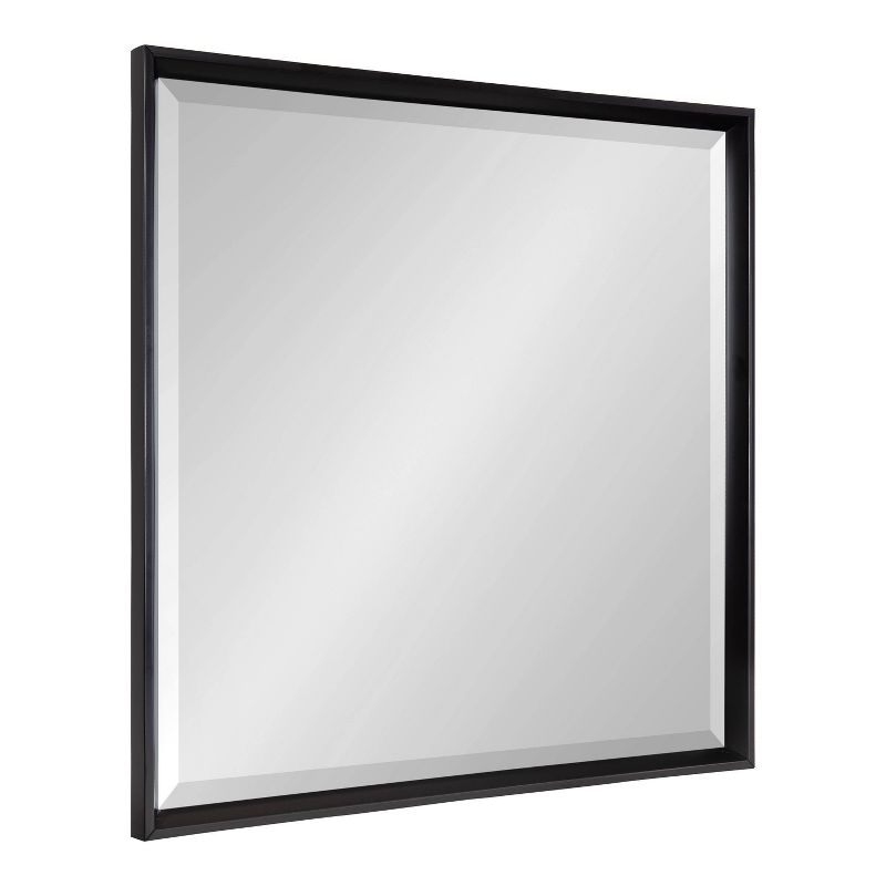 29.5" x 29.5" Calder Square Wall Mirror Black - Kate & Laurel All Things Decor: Modern Style, No Assembly, Wall Mounted