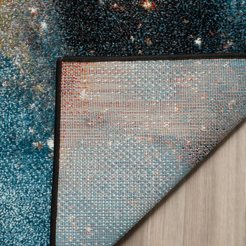 Galaxy GAL109 Power Loomed Indoor Area Rug - Orange/Multi - 4'x4' - Safavieh