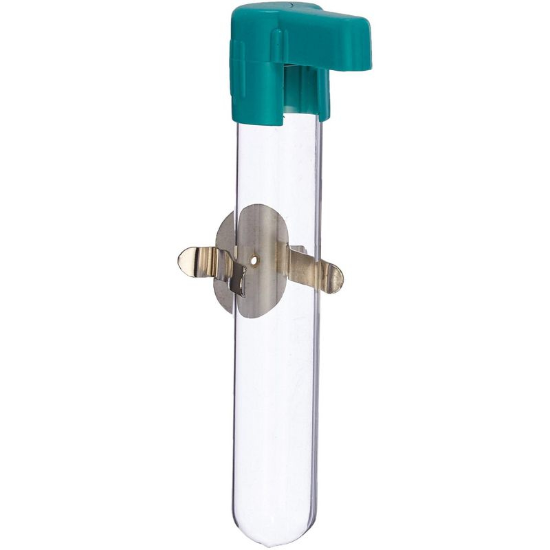 Prevue Pet Products BPV1188 6-Inch Glass Tube Bird Feeder with Strong Metal Slide Clip