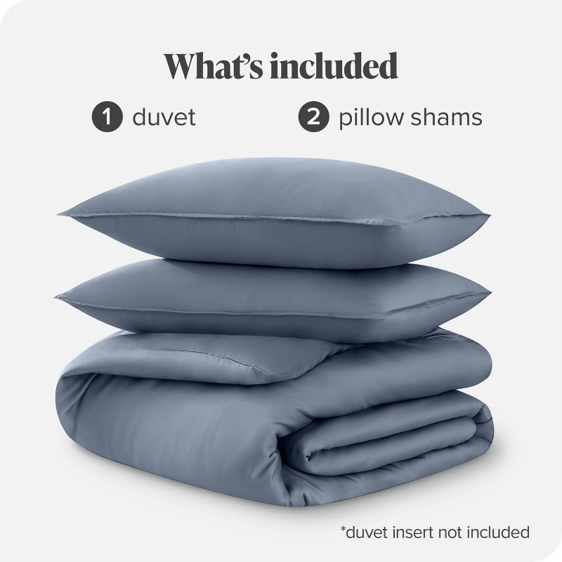 Full/Queen Indigo TENCEL™ Lyocell Duvet Cover Set by Bare Home