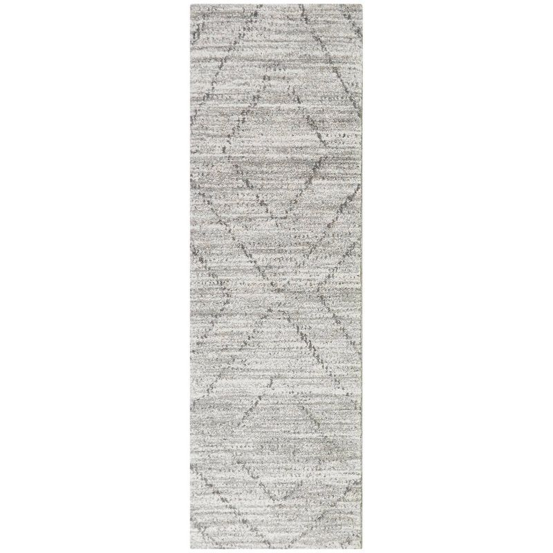 2'2"x7' Sienna Transitional Geometric Rug Gray: Runner, Machine Made, Fade & Stain-Resistant - Balta Rugs