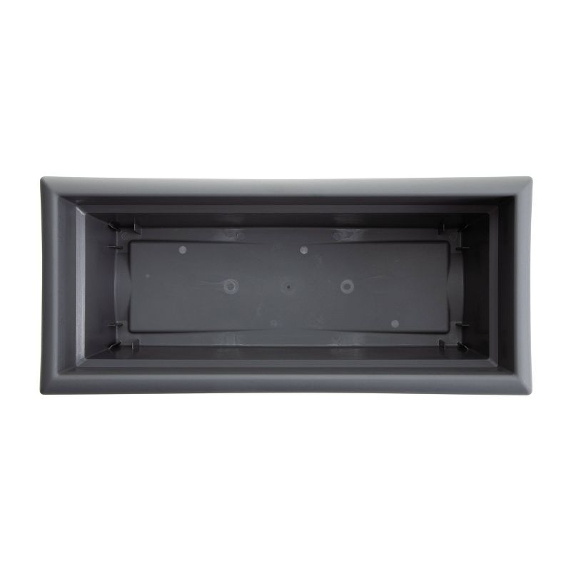 Bloem 26"x11" Veranda Rectangular Window Deck Box Planter Charcoal