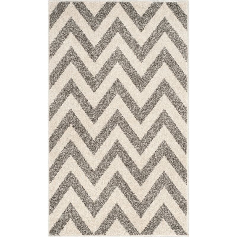 Amherst AMT419 Power Loomed Indoor Accent Rug - Dark Grey/Beige - 2'6"x4' - Safavieh
