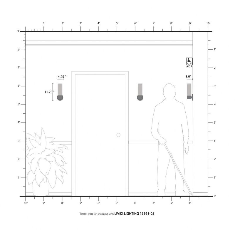 Livex Lighting Lindale 1 - Light Sconce in  Polished Chrome