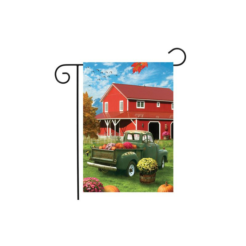 Farm Fresh Mums Autumn Garden Flag Fall Pickup Floral 18" x 12.5" Briarwood Lane