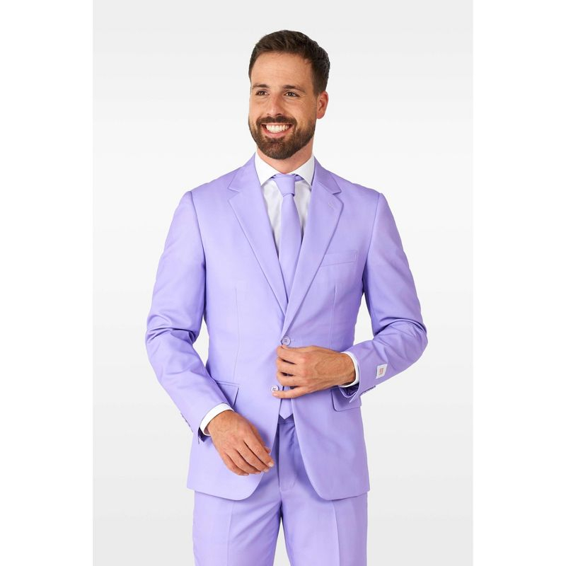 OppoSuits Solid Color Party Suits - Colorful Outfits for Prom, Weddings, Bachelor Parties - Lavender  - Size 50