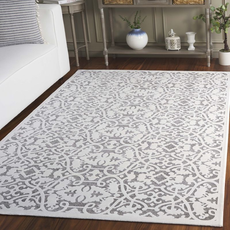 Paradise PARB636 Machine Made Indoor Area Rug - Ivory/Dark Grey - 5'x7'5" - Safavieh