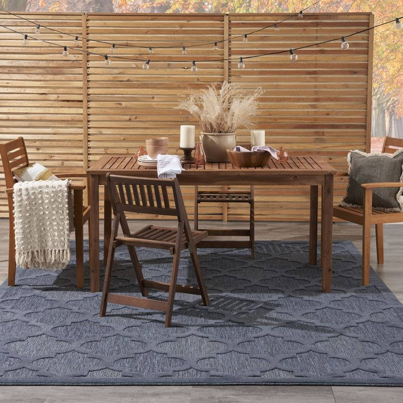 Nourison Easy Care 8' x 10' Navy Blue Indoor/Outdoor Rug