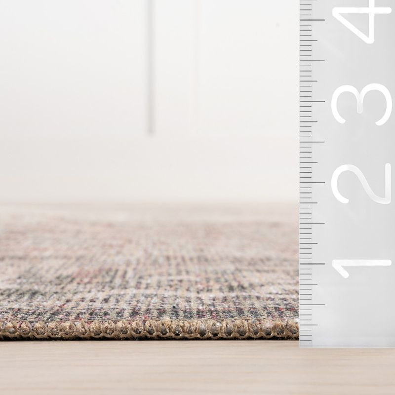 Nuloom Hillstone Collection Maybelle Traditional Vintage Medallion Area Rug, 7' 10" x 10', Grey