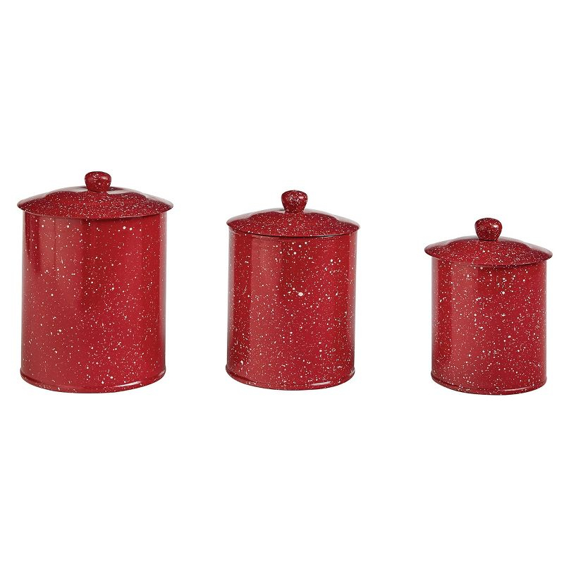 Park Designs Granite Enamelware Canisters Set Red