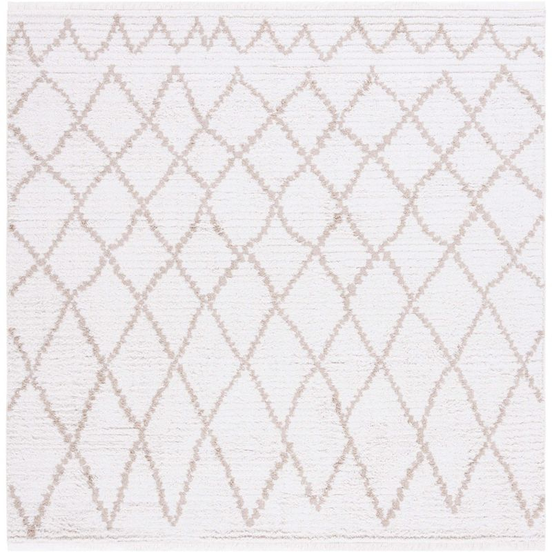 Augustine AGT850 Power Loomed Area Rug - Ivory/Beige - 6'4"x6'4"Square - Safavieh.