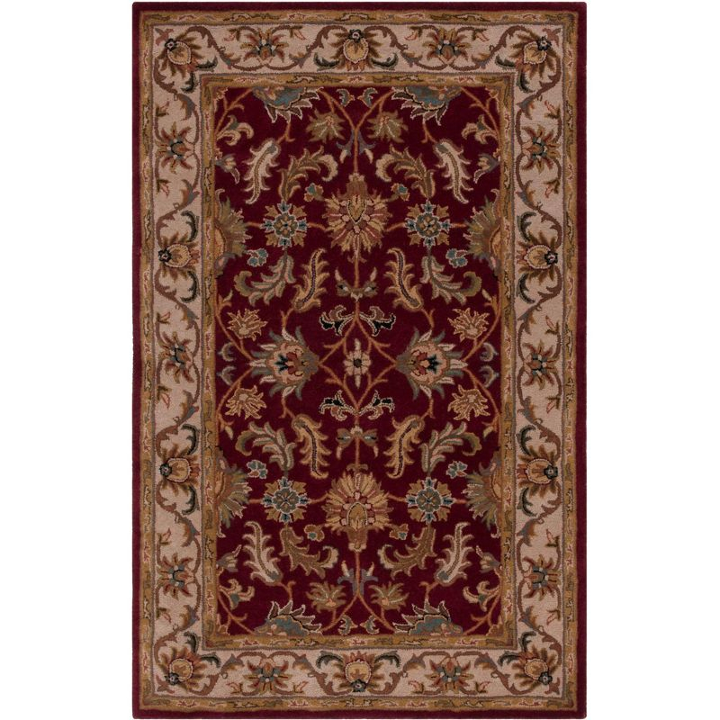 Heritage HG628 Hand Tufted Area Rug - Red/Ivory - 5'x8' - Safavieh.