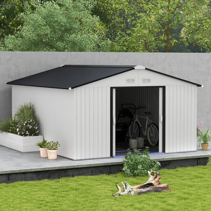 11 ft. W x 13 ft. D Stainless Steel Tool Shed