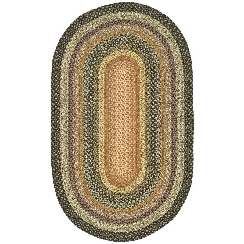 Braided BRD308 Hand Woven Area Rug - Multi - 4'x6' Oval - Safavieh.