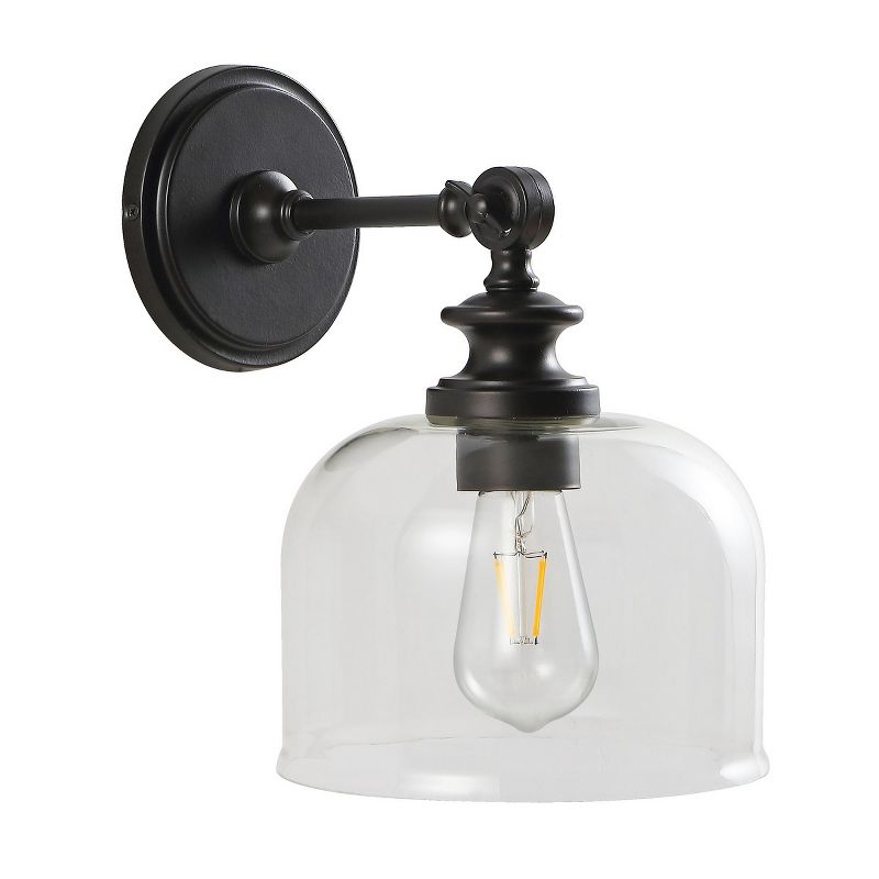 Neri 8" Wall Sconce (Set of 2) - SCN4065 - Oil Rub Bronze/Clear - Safavieh