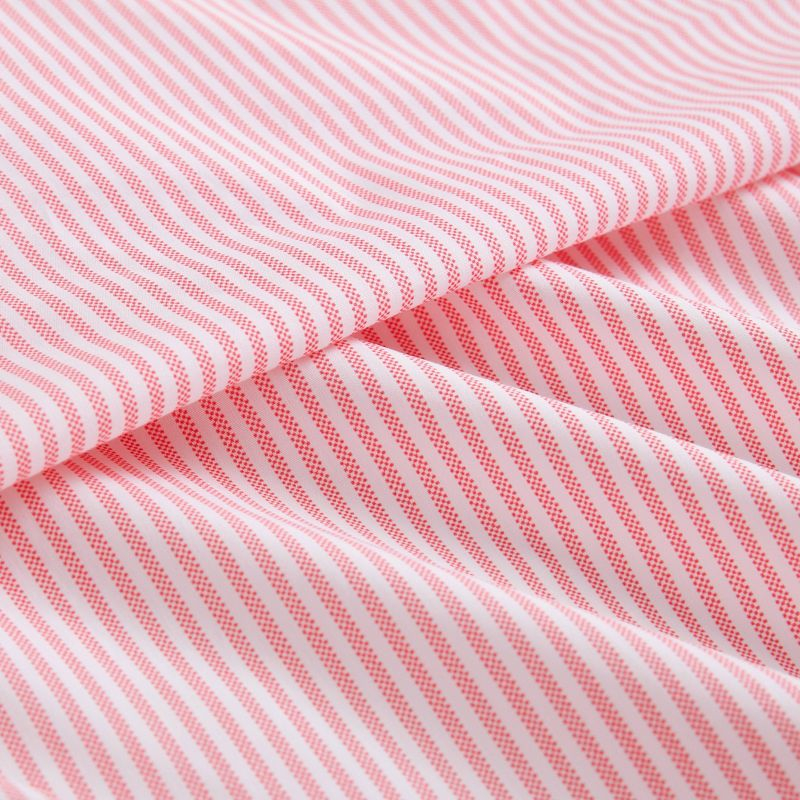 Poppy & Fritz Oxford Stripe 100% Cotton Percale- 3 Piece- Sheet Set  White- Twin Xl