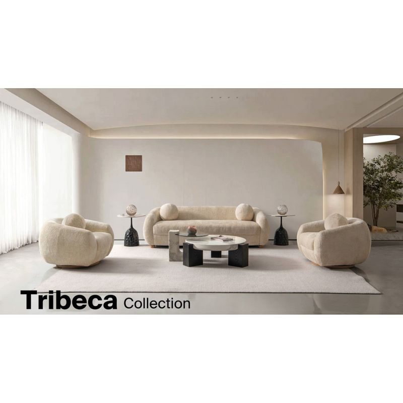 Manhattan Comfort 85.8" Tribeca Modern Chenille Upholstered Sofa Olive Green
