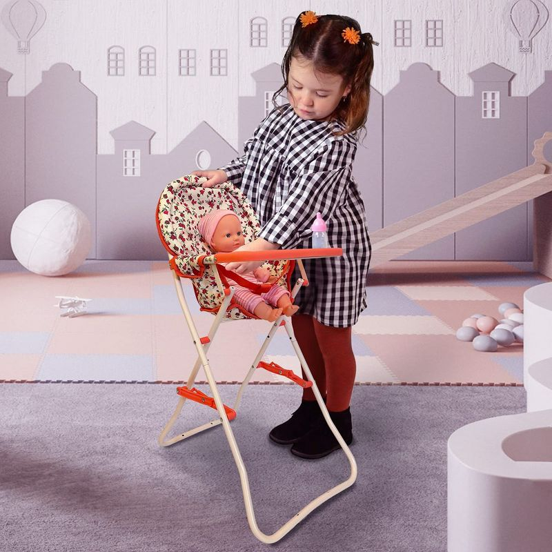 The New York Doll Collection 18 Inch Doll High Chair Floral