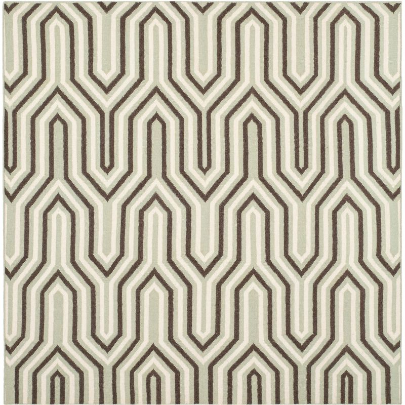 Dhurries DHU622 Hand Woven Area Rug - Grey/Multi - 6'x6' - Safavieh.